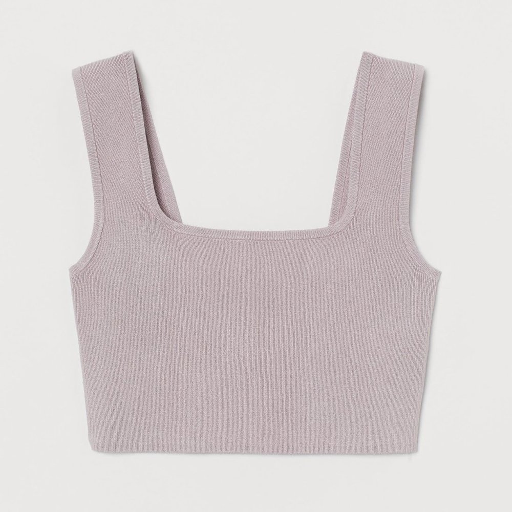 NWOT H&M Lavender Purple Crop Top